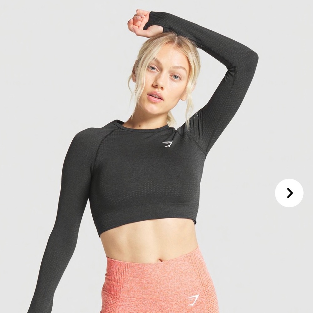 Gymshark black vital seamless crop top & leggings